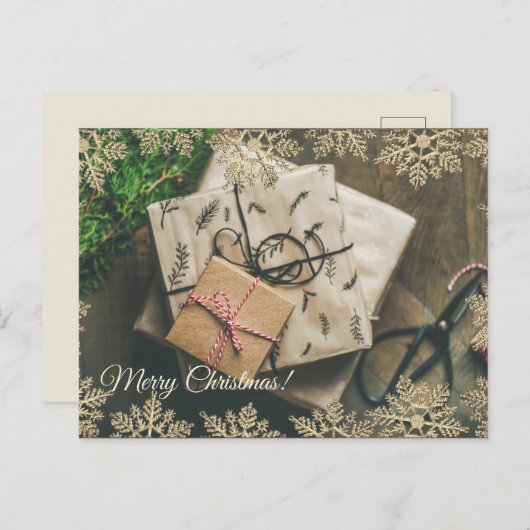 Kerstmis Briefkaart (Voorkant / Achterkant)