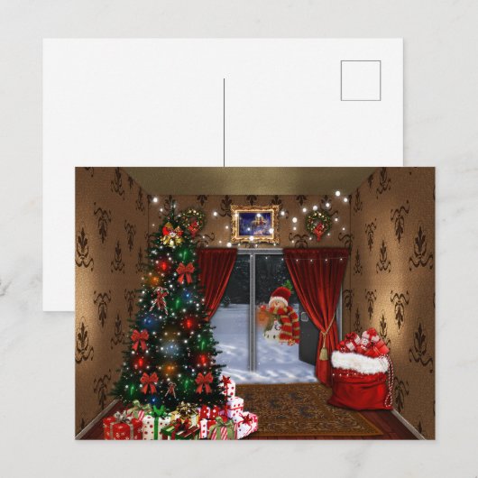 Kerstmis Briefkaart (Voorkant / Achterkant)