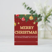 "Kerstmis" Briefkaart (Staand voorkant)