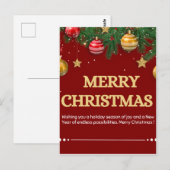 "Kerstmis" Briefkaart (Voorkant / Achterkant)