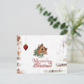 Kerstmis briefkaart (Staand voorkant)