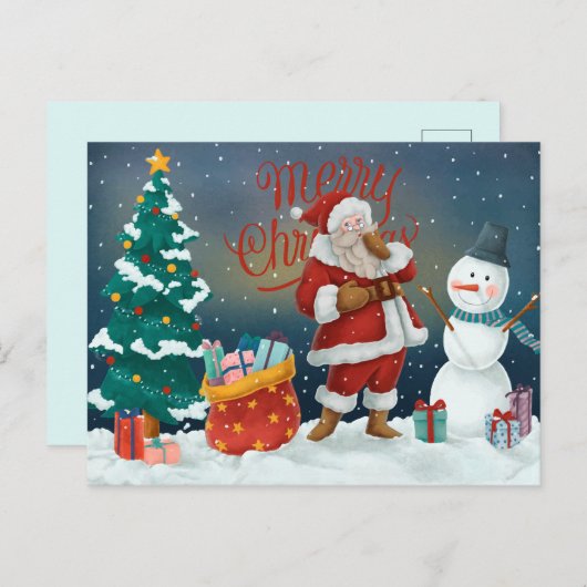 Kerstmis Briefkaart (Voorkant / Achterkant)