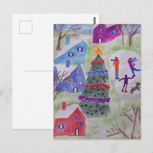 Kerstmis Briefkaart (Voorkant / Achterkant)