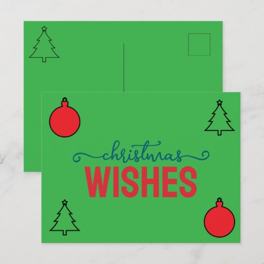 Kerstmis Briefkaart (Voorkant / Achterkant)