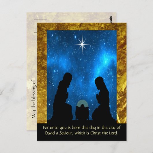 Kerstmis Briefkaart (Voorkant / Achterkant)