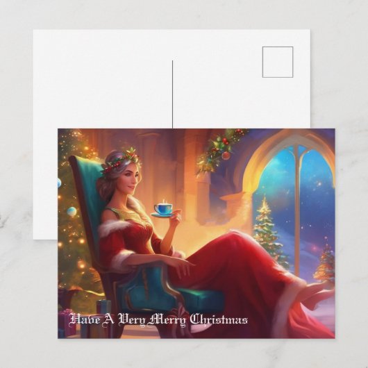 Kerstmis Briefkaart (Voorkant / Achterkant)