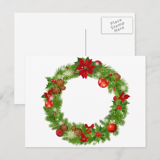 Kerstmis Briefkaart (Voorkant / Achterkant)