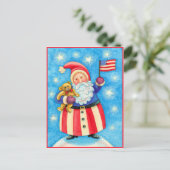 Kerstmis Briefkaart: Amerikaanse Sinterklaas Feestdagenkaart (Staand voorkant)