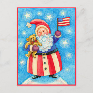 Kerstmis Briefkaart: Amerikaanse Sinterklaas Feestdagenkaart