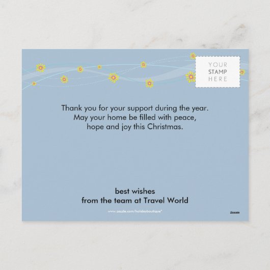 KERSTMIS BRIEFKAART :: grillige kerstboom 2P (Achterkant)