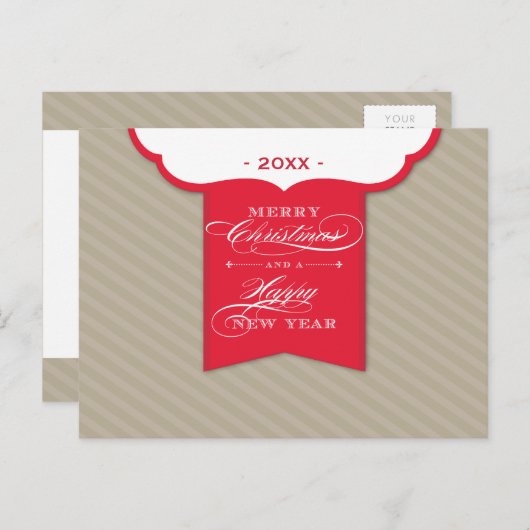 KERSTMIS BRIEFKAART :: revers 3L (Voorkant / Achterkant)