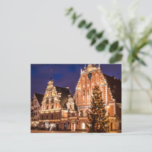 Kerstmis briefkaart Riga (Staand voorkant)
