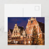 Kerstmis briefkaart Riga (Voorkant / Achterkant)