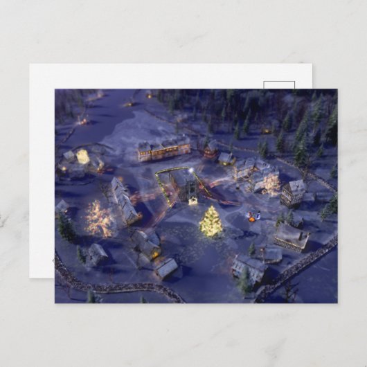 Kerstmis Briefkaart van het gebergte (Voorkant / Achterkant)