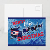 Kerstmis briefkaart van Merry Ohio (Voorkant / Achterkant)