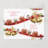 Kerstmis Briefkaarten Noordpool Reindester (Achterkant)