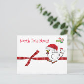 Kerstmis Briefkaarten Noordpoolkip (Staand voorkant)