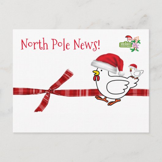 Kerstmis Briefkaarten Noordpoolkip (Voorkant)