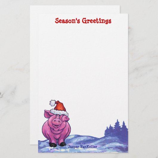 Kerstmis Briefpapier (Voorkant / Achterkant)