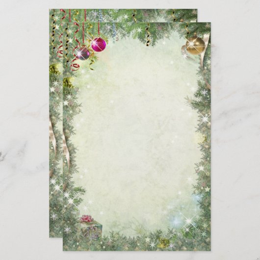Kerstmis Briefpapier (Voorkant / Achterkant)