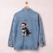 Kerstmis Britse shorthair kat, Kerstmis Santa Kitt Denim Jacket (Hangar)