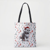 Kerstmis Britse shorthair kat, Kerstmis Santa Kitt Tote Bag (Voorkant)