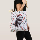 Kerstmis Britse shorthair kat, Kerstmis Santa Kitt Tote Bag (Dichtbij)