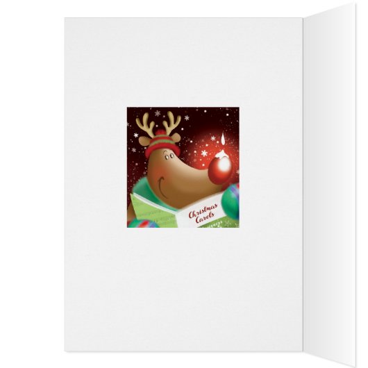 Kerstmis, Broeder. Snowdrop op Red Nose Deer (Binnen (Links))