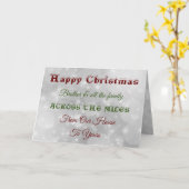 Kerstmis Broer en familie Over de mijlen Kaart (Gele Bloem)