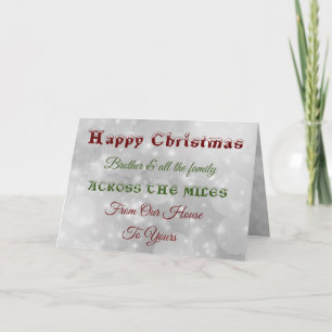 Kerstmis Broer en familie Over de mijlen Kaart