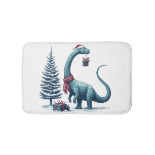 Kerstmis Brontosaurus dinosaurus Badmat