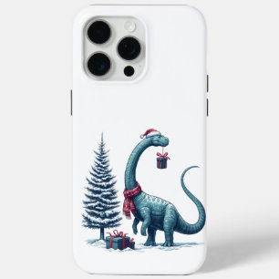 Kerstmis Brontosaurus dinosaurus iPhone 15 Pro Max Hoesje