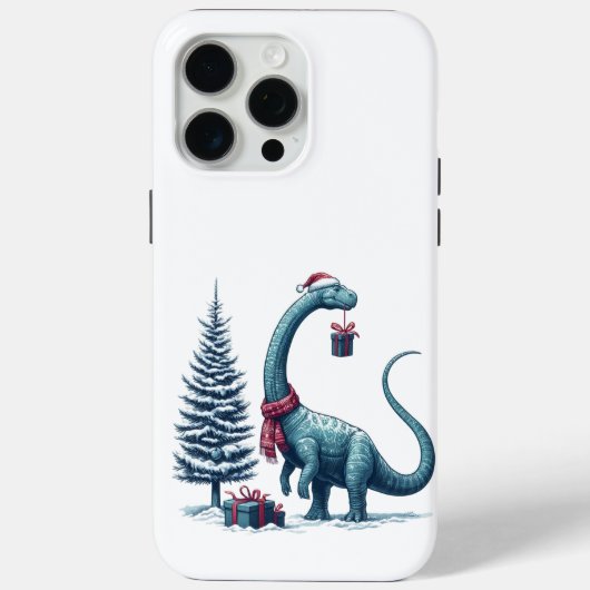 Kerstmis Brontosaurus dinosaurus Case-Mate iPhone Case (Achterkant)