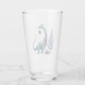Kerstmis Brontosaurus dinosaurus Glas (Achterkant)