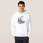 Kerstmis Brontosaurus dinosaurus Hoodie (Voorkant volledig)