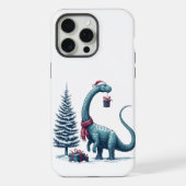 Kerstmis Brontosaurus dinosaurus iPhone Hoesje (Achterkant)
