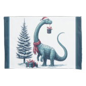 Kerstmis Brontosaurus dinosaurus Kussensloop (Voorkant)