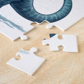 Kerstmis Brontosaurus dinosaurus Legpuzzel (Zijkant)