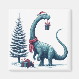 Kerstmis Brontosaurus dinosaurus Magneet