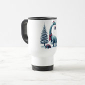 Kerstmis Brontosaurus dinosaurus Reisbeker (Voorkant links)