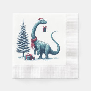 Kerstmis Brontosaurus dinosaurus Servet