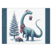 Kerstmis Brontosaurus dinosaurus Tafelkleed (Voorkant (Horizontaal))
