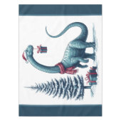 Kerstmis Brontosaurus dinosaurus Tafelkleed (Voorkant)