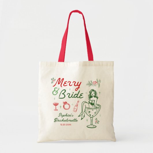 Kerstmis Bruid en Bruidsmeisjes Boodschappentas Tote Bag (Voorkant)