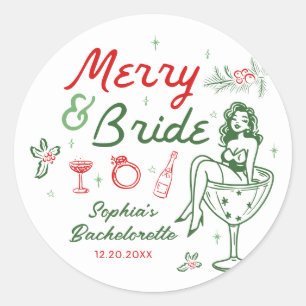 Kerstmis Bruid Vrijgezellenfeest Stickers