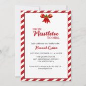 Kerstmis bruids douche uitnodiging MIstlet aan Mrs (Voorkant)