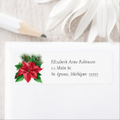 Kerstmis bruiloft adres label (Insitu)