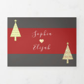 Kerstmis bruiloft drievoudige uitnodiging (Cover)