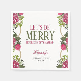 Kerstmis Bruiloft Feest Uitnodiging Laten we Feest Servet