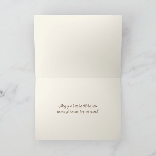 Kerstmis bruiloft gefeliciteerd feestdagen kaart (Binnen)